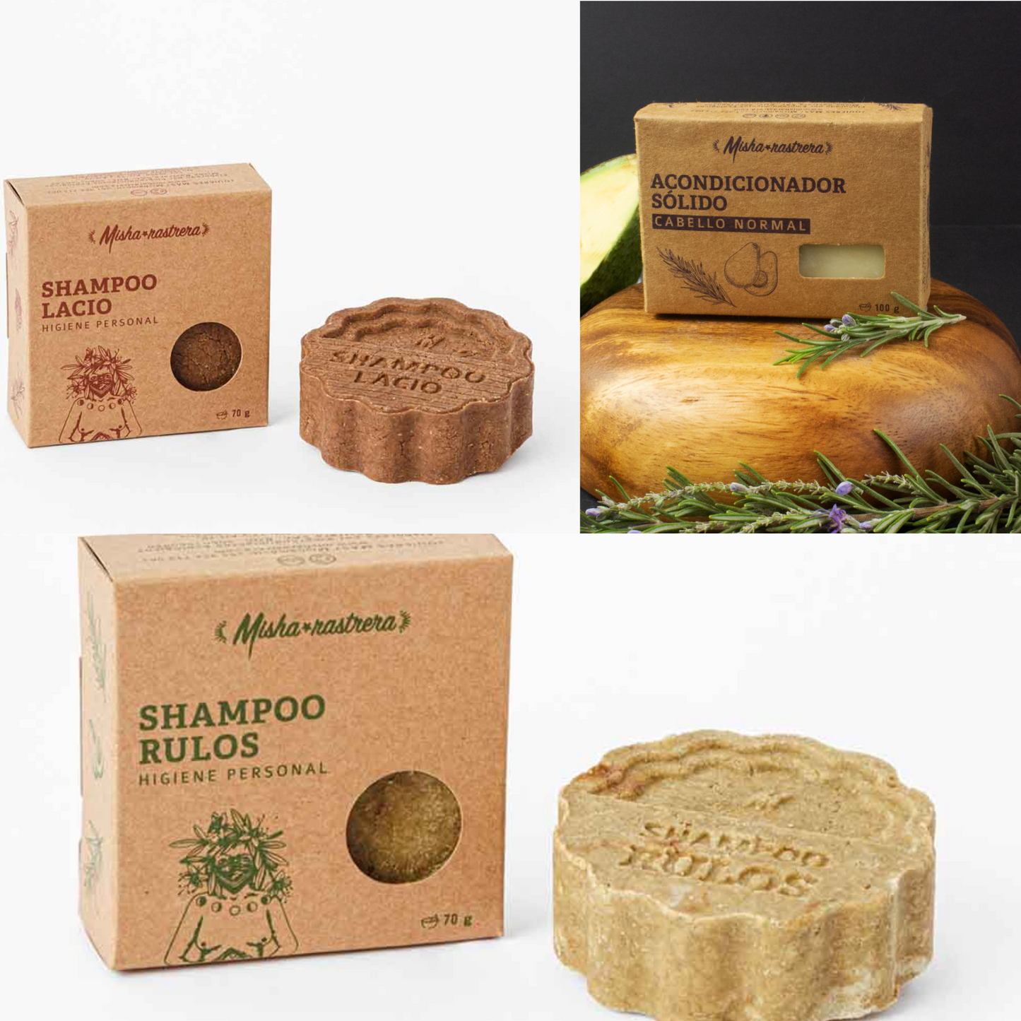 Shampoo y Acondicionador Solido Misha Rastrera