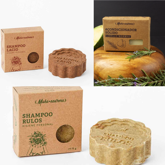 Shampoo y Acondicionador Solido Misha Rastrera